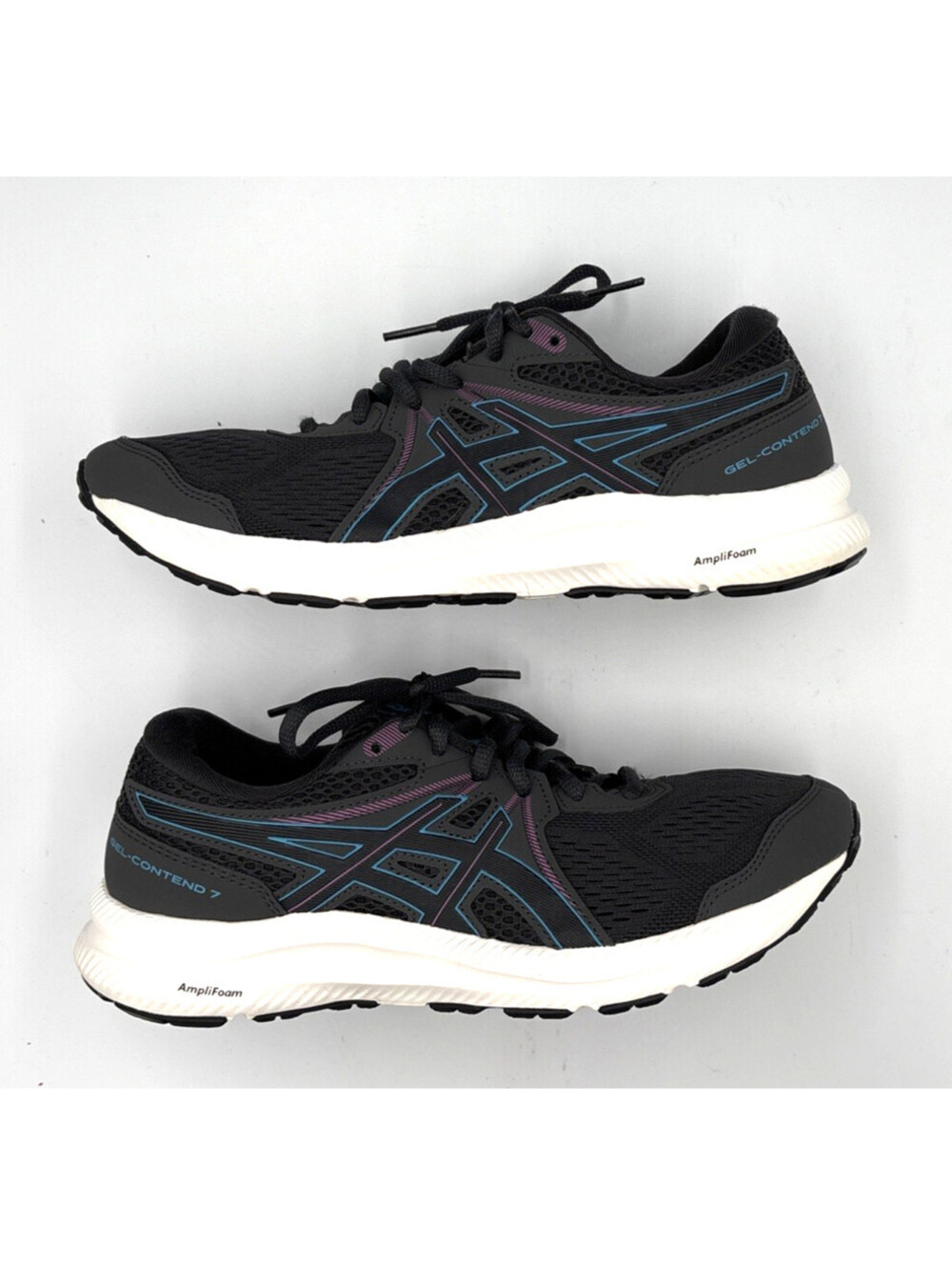 ASICS Gel Contend 7 Women's 8 Gray Pink Blue Running Sneakers